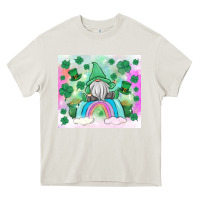 Cream st patrick's gnome Heavy Core Tee - MaliasSmallBusiness