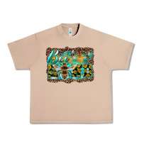 Burro bee kind with sunflower and leopard background Urban Heavy Tee - Artiststas