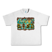 Lunar Rock bee kind with sunflower and leopard background Urban Heavy Tee - Artiststas