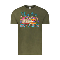 Vintage Olive i love them thick and spicy Vintage Tee - Artiststas