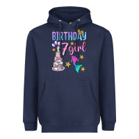 Navy birthday girl 7 Heavyweight Hoodie - BundleAndBundleShop