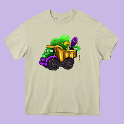 Loads Of Mardi Gras Truck Heavy Core Tee Designed By Adodesignshop