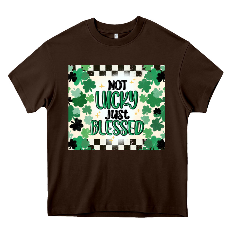 Not Lucky Just Blessed Heavy Core Tee by MaliasSmallBusiness | Teevron