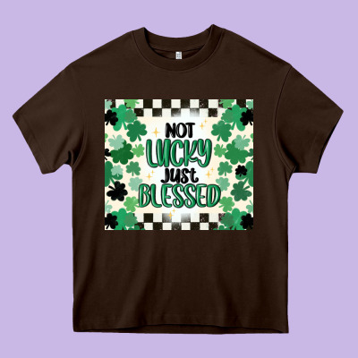 Not Lucky Just Blessed Heavy Core Tee Designed By Maliassmallbusiness