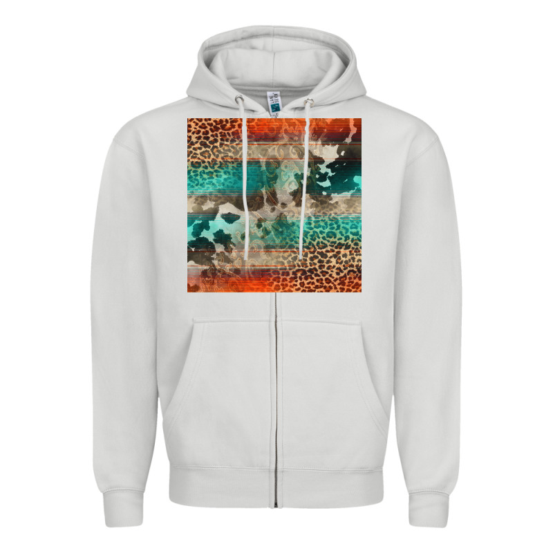Leopard Cowhide Pattern Zipper Hoodie by CowCowDesign | Teevron