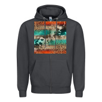 Smoke Leopard Cowhide Pattern Zipper Hoodie - CowCowDesign