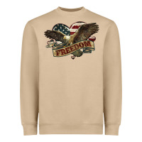 Mushroom Freedom America Eagle 4th of july Heavyweight Sweatshirt - HowdyJamesFarm
