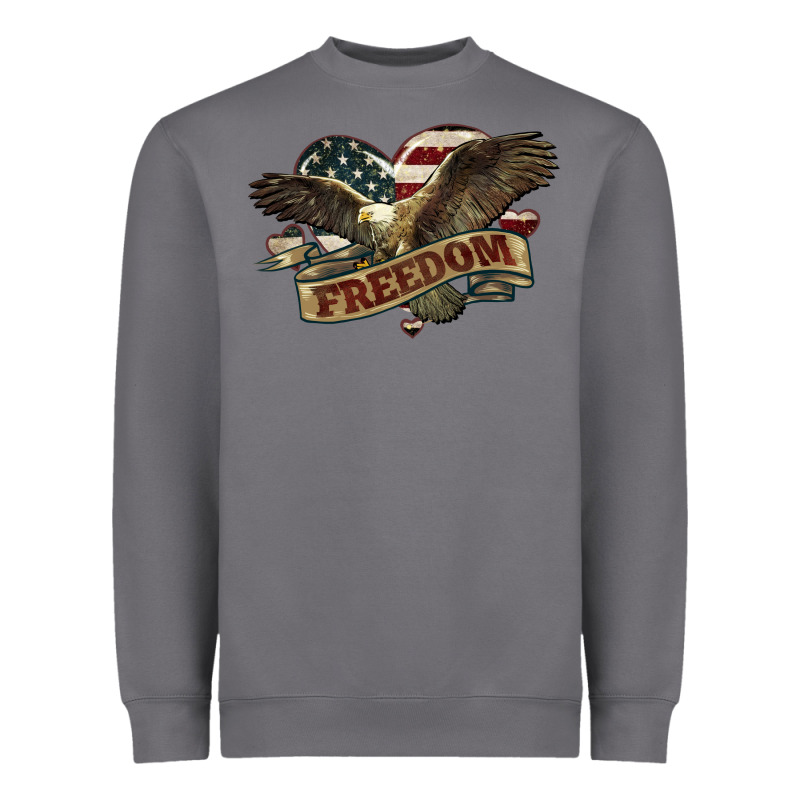 Freedom America Eagle 4th Of July Heavyweight Sweatshirt by HowdyJamesFarm | Teevron