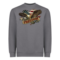 Storm Freedom America Eagle 4th of july Heavyweight Sweatshirt - HowdyJamesFarm