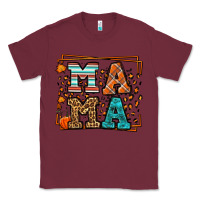 Burgundy Fall Autumn Leopard Mama Classic Tee - LillyAllenDesigns