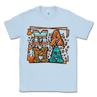 Dusty Blue Fall Autumn Leopard Mama Classic Tee - LillyAllenDesigns