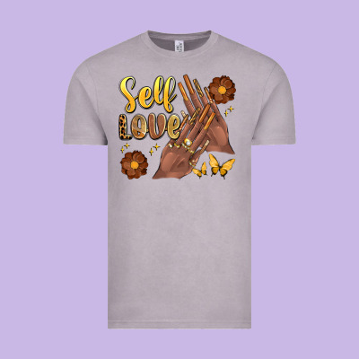 Black Woman Self Love Nails Vintage Tee Designed By Artiststas
