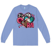 Colony Blue rn registered nurse hearts Long Sleeve Tee - Jasminsmagicworld