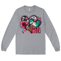 Heather Grey rn registered nurse hearts Long Sleeve Tee - Jasminsmagicworld