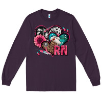 Plum rn registered nurse hearts Long Sleeve Tee - Jasminsmagicworld