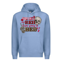 Colony Blue Valentine's Day roses are red i am going to bed Premium Hoodie - FaDigitalArtStudio