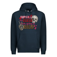Navy Valentine's Day roses are red i am going to bed Premium Hoodie - FaDigitalArtStudio
