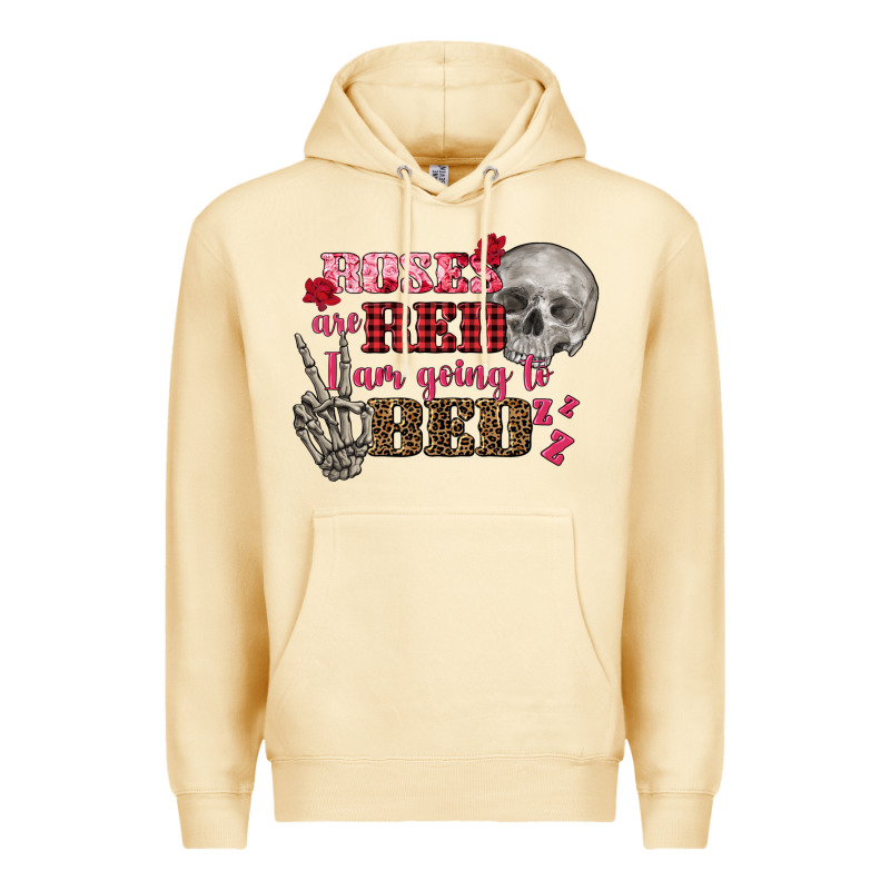 Valentine's Day Roses Are Red I Am Going To Bed Premium Hoodie by FaDigitalArtStudio | Teevron