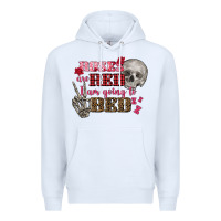 White Valentine's Day roses are red i am going to bed Premium Hoodie - FaDigitalArtStudio