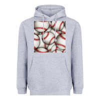 Heather Grey baseball seamless pattern Heavyweight Hoodie - BundleAndBundleShop