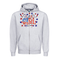 All American Girl Doodle Letters Zipper Hoodie | Teevron