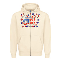 Sandshell all american girl doodle letters Zipper Hoodie - CowCowDesign