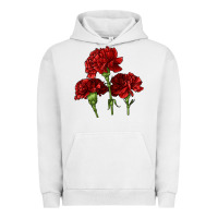 Pigment Lunar Rock Scarlet Red Carnation Illustrations Urban Hoodie - LillyAllenDesigns