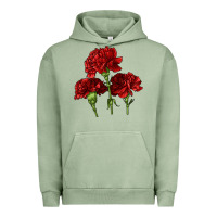 Scarlet Red Carnation Illustrations Urban Hoodie | Teevron