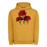 Pigment Peanut Butter Scarlet Red Carnation Illustrations Urban Hoodie - LillyAllenDesigns