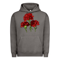 Pigment Tornado Scarlet Red Carnation Illustrations Urban Hoodie - LillyAllenDesigns