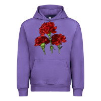 Tulip Scarlet Red Carnation Illustrations Urban Hoodie - LillyAllenDesigns