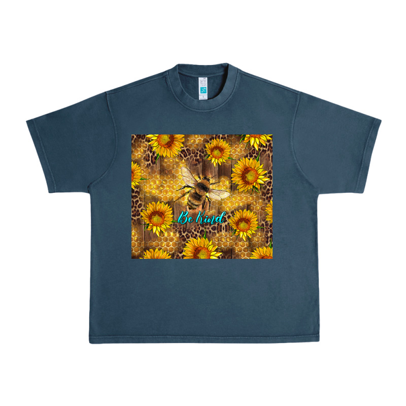 Be Kind Bee And Sunflowers Urban Heavy Tee by Artiststas | Teevron