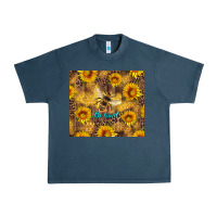 Midnight Navy be kind bee and sunflowers Urban Heavy Tee - Artiststas