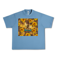 Pebble Blue be kind bee and sunflowers Urban Heavy Tee - Artiststas