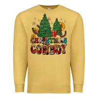 Antique Gold christmas cowboy Premium Sweatshirt - FaDigitalArtStudio