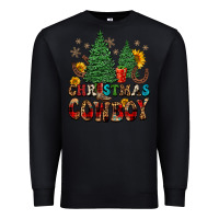 Black christmas cowboy Premium Sweatshirt - FaDigitalArtStudio