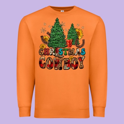 Christmas Cowboy Premium Sweatshirt Designed By Fadigitalartstudio