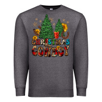 Charcoal Heather christmas cowboy Premium Sweatshirt - FaDigitalArtStudio