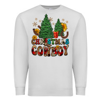 Dove Grey christmas cowboy Premium Sweatshirt - FaDigitalArtStudio