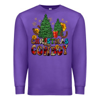 Purple christmas cowboy Premium Sweatshirt - FaDigitalArtStudio