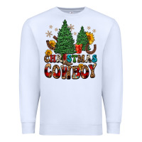 White christmas cowboy Premium Sweatshirt - FaDigitalArtStudio