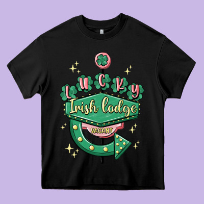 Irish Lodge Vacant Heavy Core Tee Designed By Maliassmallbusiness