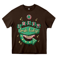Chocolate Brown irish lodge vacant Heavy Core Tee - MaliasSmallBusiness