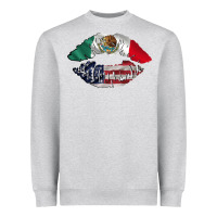 Mexico Usa Lips Heavyweight Sweatshirt | Teevron