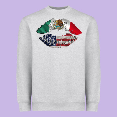 Mexico Usa Lips Heavyweight Sweatshirt Designed By Tumblerdesignbyshophia