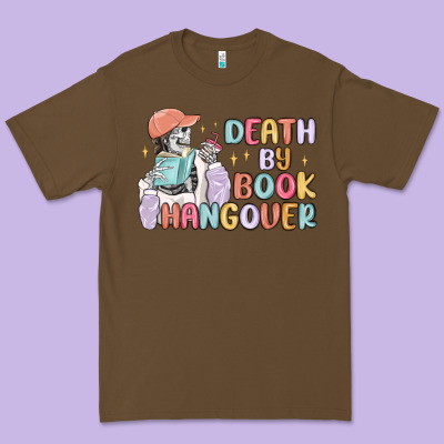 Death By Book Hangover Premium Tee Designed By Maliassmallbusiness