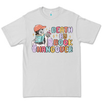 Dove Grey death by book hangover Premium Tee - MaliasSmallBusiness
