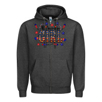 Charcoal Heather All American Girl Zipper Hoodie - CowCowDesign