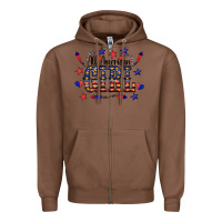 Chestnut All American Girl Zipper Hoodie - CowCowDesign