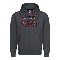 Smoke All American Girl Zipper Hoodie - CowCowDesign